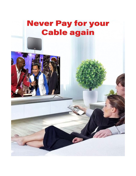 Antena de TV Digital HD Amplificada PORTIX 2026 1046 km 4K 8K