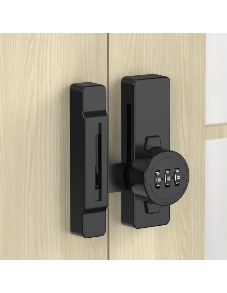 Cerradura de Combinación Mecánica YogePote 3 Dígitos Negra Cerradura de Combinación Mecánica YogePote 3 Dígitos Negra