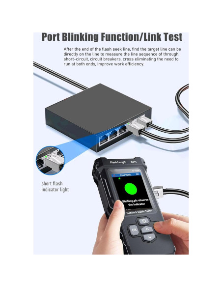 Probador de Cable de Red Multifuncional ZHOUCE NF-8506 - PoE, Ping, TDR