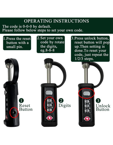 Cerraduras TSA para Fundas de Arma LAFENLIN - 2 Paquete