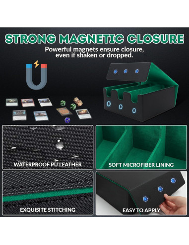 Caja de Almacenamiento de Cartas QLOUNI 2100+ Verde Impermeable