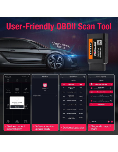 Escáner OBD2 FASLINK X1 Bluetooth para iPhone y Android