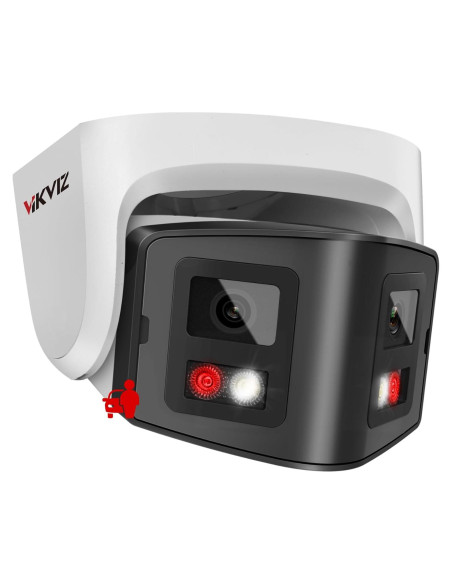 Cámara de Seguridad PoE 4MP VikViz Doble Lente 180