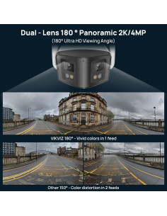 Cámara de Seguridad PoE 4MP VikViz Doble Lente 180 2