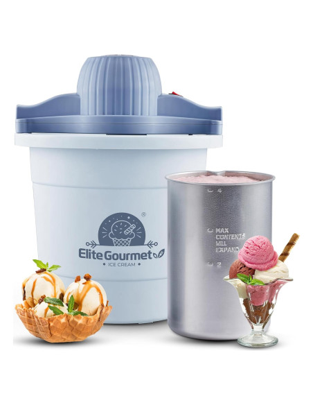 Fabricante de Helados Eléctrico Elite Gourmet 4Qt 50W Lila