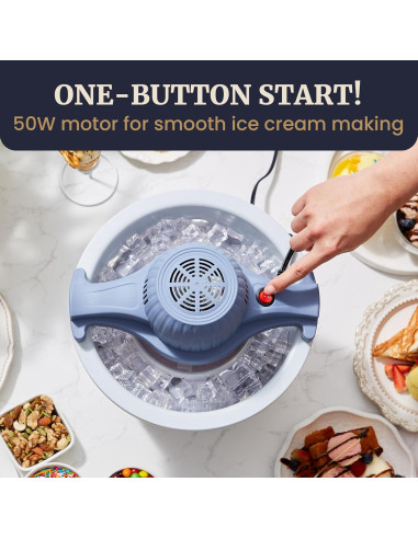 Fabricante de Helados Eléctrico Elite Gourmet 4Qt 50W Lila