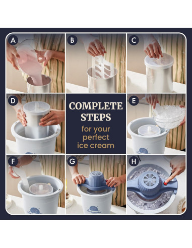 Fabricante de Helados Eléctrico Elite Gourmet 4Qt 50W Lila