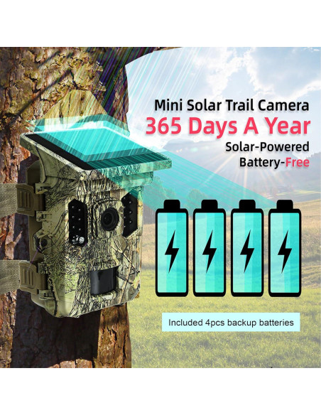 Cámara de Trail Solar Guune 32MP 2.7K WiFi IP66