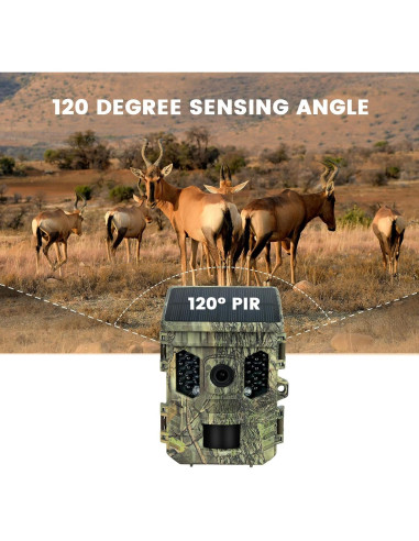 Cámara de Trail Solar Guune 32MP 2.7K WiFi IP66