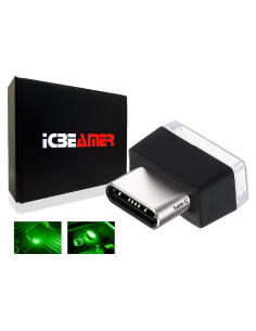 Luz Ambiental LED ICBEAMER USB-C Verde 3W Miniatura