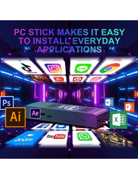 Mini PC Stick ALADAWN S7 J4125 8GB RAM 128GB SSD Windows 11 Pro