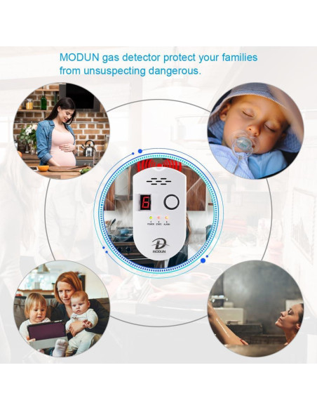 Detector de Gas Natural y GLP D MODUN BRJ-502 con Alarma LED Detector de Gas Natural y GLP D MODUN BRJ-502 con Alarma LED