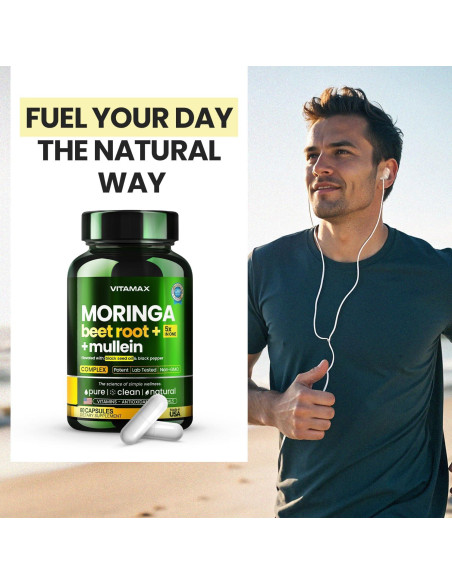 Cápsulas de Moringa Vitamax 60ct - Suplemento Energético y Inmunológico