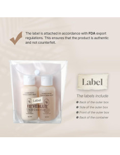 Kit de Viaje Cuidado Corporal HEVEBLUE - Crema y Gel Piel Sensible 2
