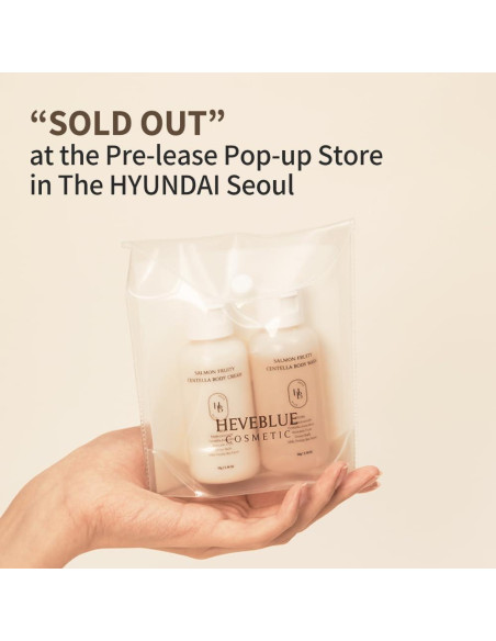 Kit de Viaje Cuidado Corporal HEVEBLUE - Crema y Gel Piel Sensible