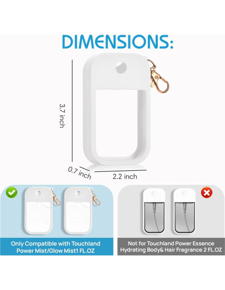 Funda de Silicona Touchland con Llavero - Color Blanco