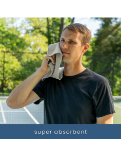 Toallas de Gimnasio S&T INC. Microfibra Gris 3 Piezas 30x101 cm 2