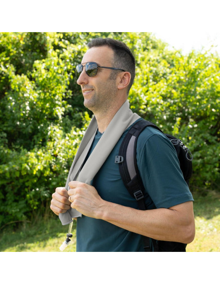 Toallas de Gimnasio S&T INC. Microfibra Gris 3 Piezas 30x101 cm