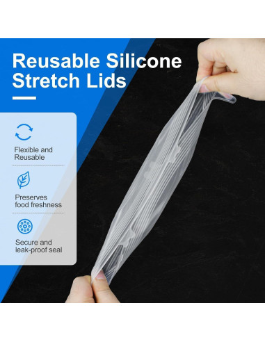 14 Tapas de Silicona Reutilizables Aokinle - 7 Tamaños