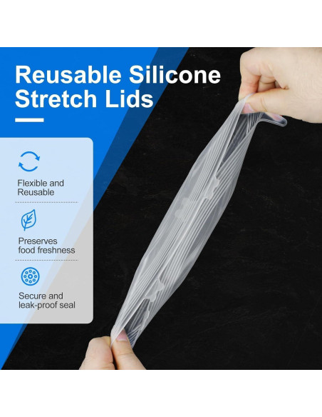 14 Tapas de Silicona Reutilizables Aokinle - 7 Tamaños