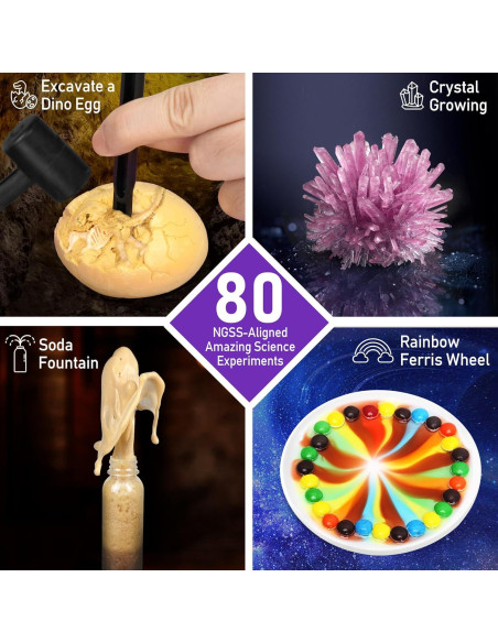 Kit de Ciencia BenBen 80 Experimentos para Niños 6 a 12 Años