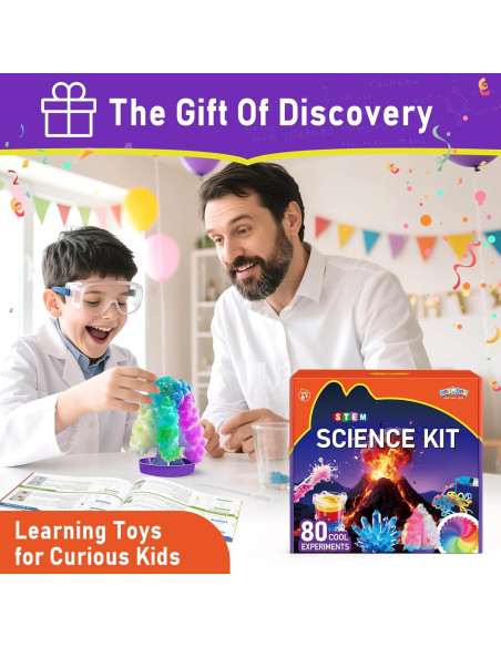 Kit de Ciencia BenBen 80 Experimentos para Niños 6 a 12 Años