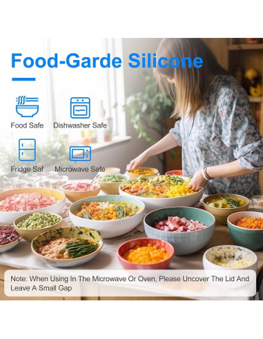 14 Tapas de Silicona Reutilizables Aokinle - 7 Tamaños
