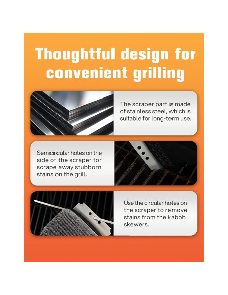 Cepillo de Parrilla BBQtrips GSB-Brush con Cabezal Reemplazable Cepillo de Parrilla BBQtrips GSB-Brush con Cabezal Reemplazable