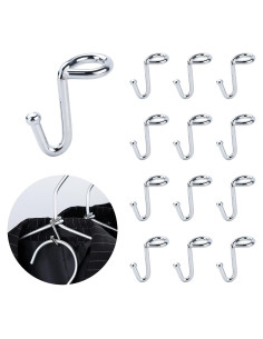 Ganchos Conectores para Perchas KOOBAY 72PCS Plateado