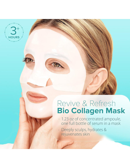 Máscara Facial de Colágeno Bio Ebanel - 4 Piezas Hidratantes