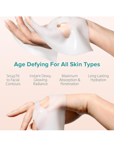 Máscara Facial de Colágeno Bio Ebanel - 4 Piezas Hidratantes