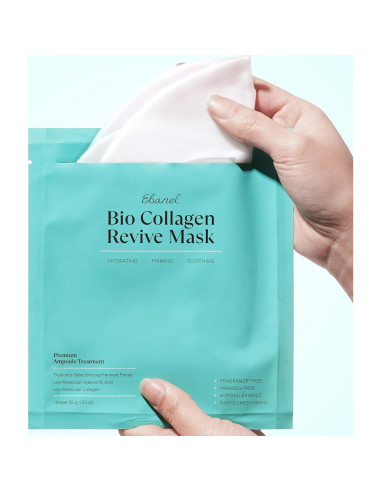 Máscara Facial de Colágeno Bio Ebanel - 4 Piezas Hidratantes
