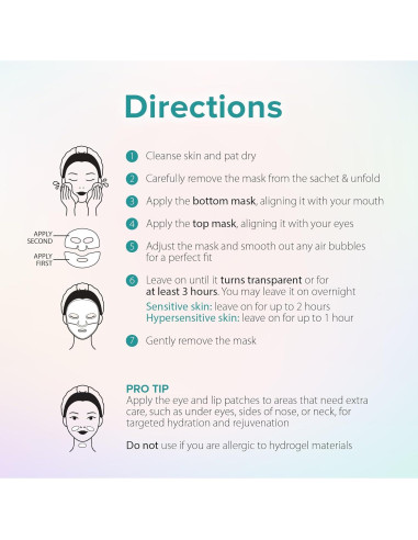 Máscara Facial de Colágeno Bio Ebanel - 4 Piezas Hidratantes