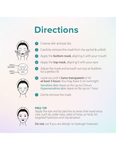 Máscara Facial de Colágeno Bio Ebanel - 4 Piezas Hidratantes