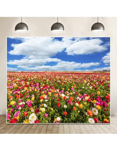 Fondo de Fotografía Hraiufc Campo de Flores 300x250cm