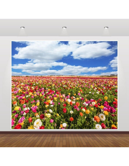 Fondo de Fotografía Hraiufc Campo de Flores 300x250cm