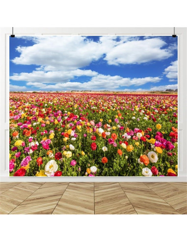 Fondo de Fotografía Hraiufc Campo de Flores 300x250cm