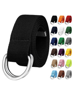 Cinturón de lona Falari con hebilla D para hombres y mujeres 3.81 cm