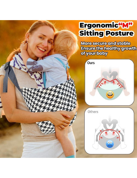 Portabebés Ajustable 2025 Ergonomía Algodón 3 en 1 0-20.4 Kg