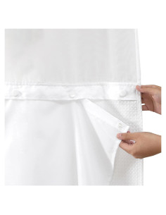 Forro de Cortina de Ducha Removible 135x152cm Blanco eachope
