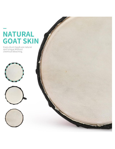 Tambor Djembe MUINS 15.24 cm Caoba Piel de Cabra Rojo