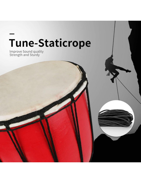 Tambor Djembe MUINS 15.24 cm Caoba Piel de Cabra Rojo