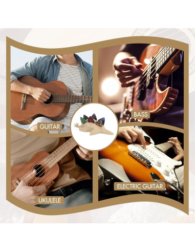 Soporte de Púas de Guitarra Estegosaurio Ourea con 8 Púas 1mm