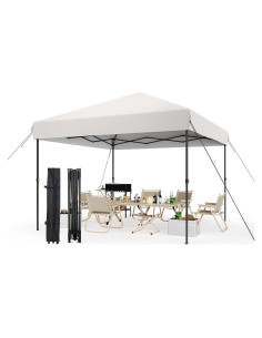 Carpa Plegable Amenitlif 3x3m Ajustable Impermeable Blanca