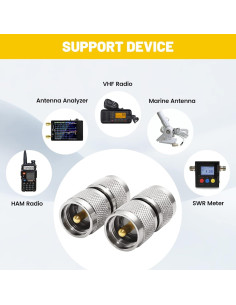 Conector Coaxial UHF Macho a Macho Anina 2 Pcs 50 Ohm 2