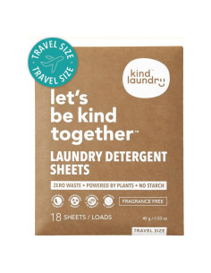 Hojas de Detergente Kind Laundry Ecológicas Sin Fragancia 18 Cargas