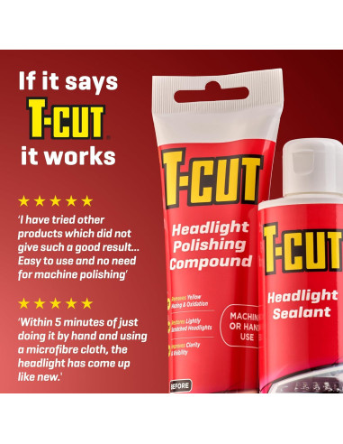 Kit de Restauración de Faros T-Cut - Compuesto y Sellador
