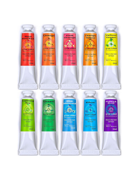 Pintura al Óleo Brillante Glow Cubed - Set de 10 Tubos 22ml