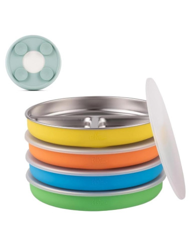 Platos Divididos Acero Inoxidable Elk y Amigos 4 Unidades