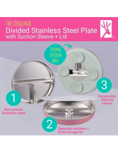 Platos Divididos Acero Inoxidable Elk y Amigos 4 Unidades 2